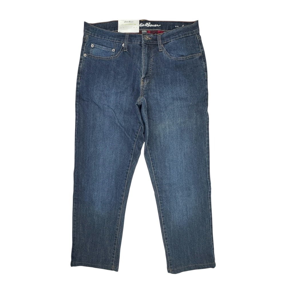 Eddie Bauer Flannel Lined Jeans Men 34x26 (Tagged 32x30) NWT Mislabeled Defect